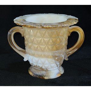Imperial caramel slag glass pressed vase